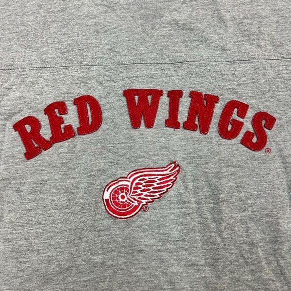 Vintage Detroit Red Wings T-Shirt Mens Size Medium Grey 1990s NHL Lee sport - Picture 2 of 3